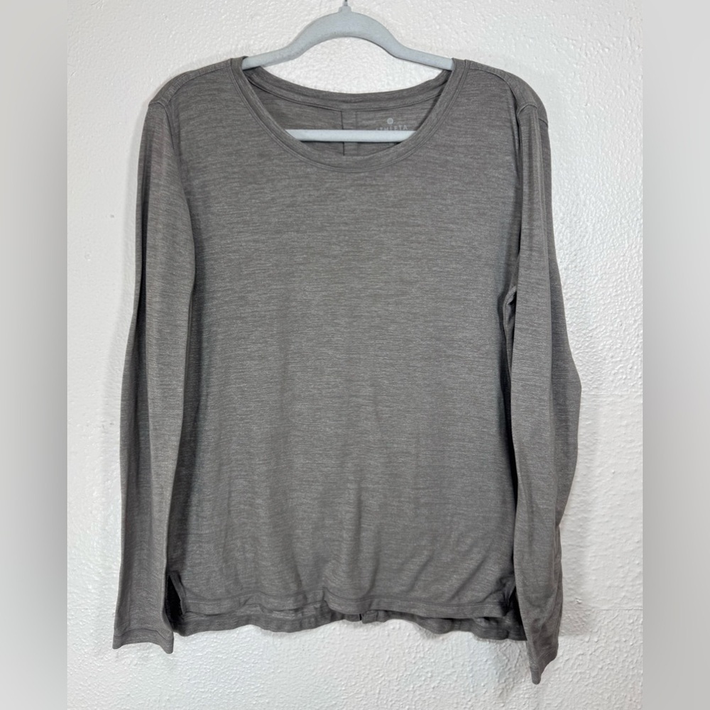 Athleta Shimmer Long Sleeve Lightweight Stretchy Shirt Women’s Size Medium